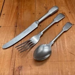 Old English Fiddle Table Set Stainless Yorkshire Rose Tumbled Finish -Knife shop 0A4D6C23 49CC 4BCF A21F 3A7738A20ED9 6065972a c40f 4c4d 99f2 08835c31257e