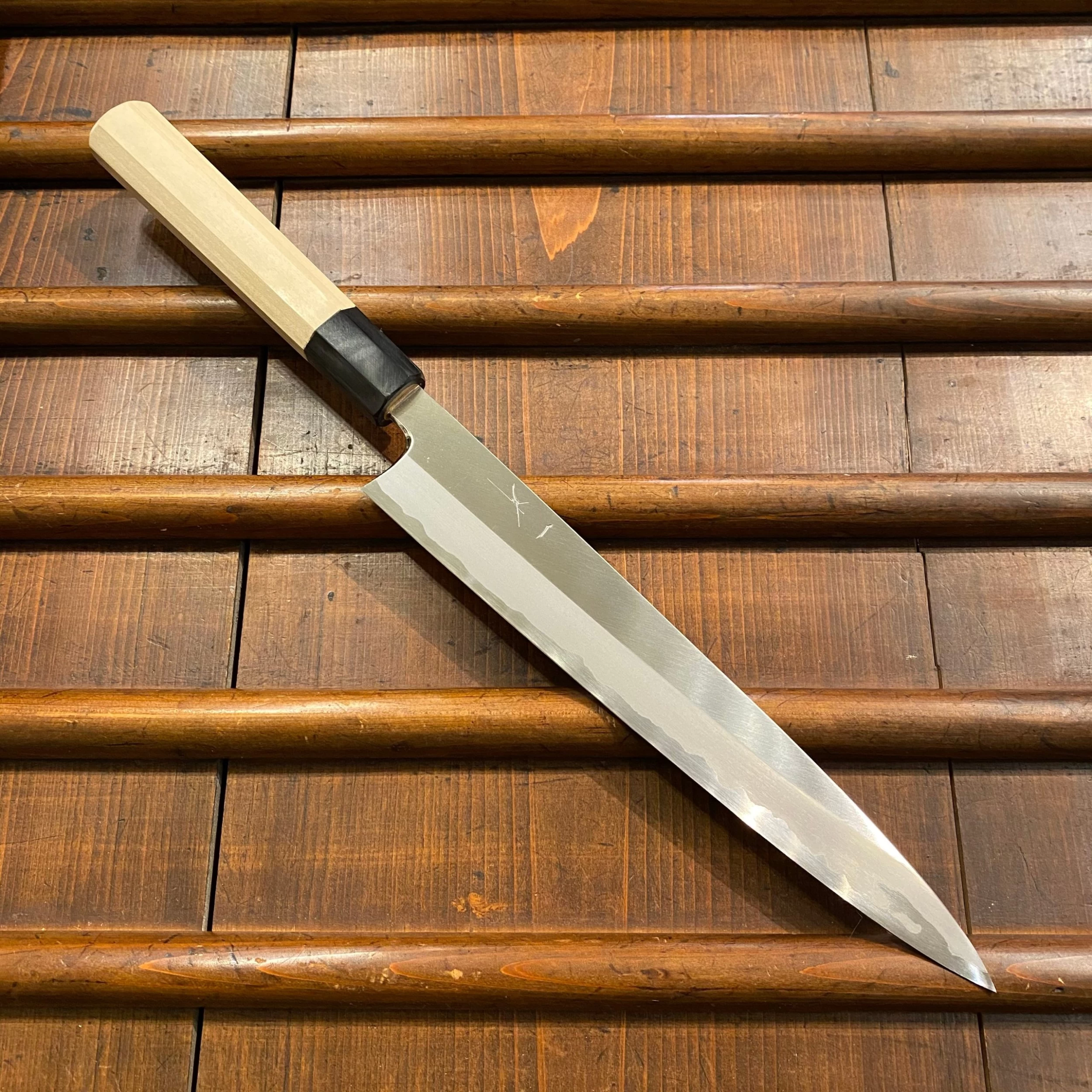 Hitohira Togashi 240mm Sujihiki Stainless Clad Shirogami 1 Ho Handle 3 Hitohira Togashi 240mm Sujihiki Stainless Clad Shirogami 1 Ho Handle