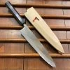 Hitohira Tanaka Mosuke 240mm Mioroshi Deba Aogami 1 Mirror Finish Ebony With Saya -Knife shop 0FC5A87E 614E 4DA9 8EAC B02E7DE68AC4