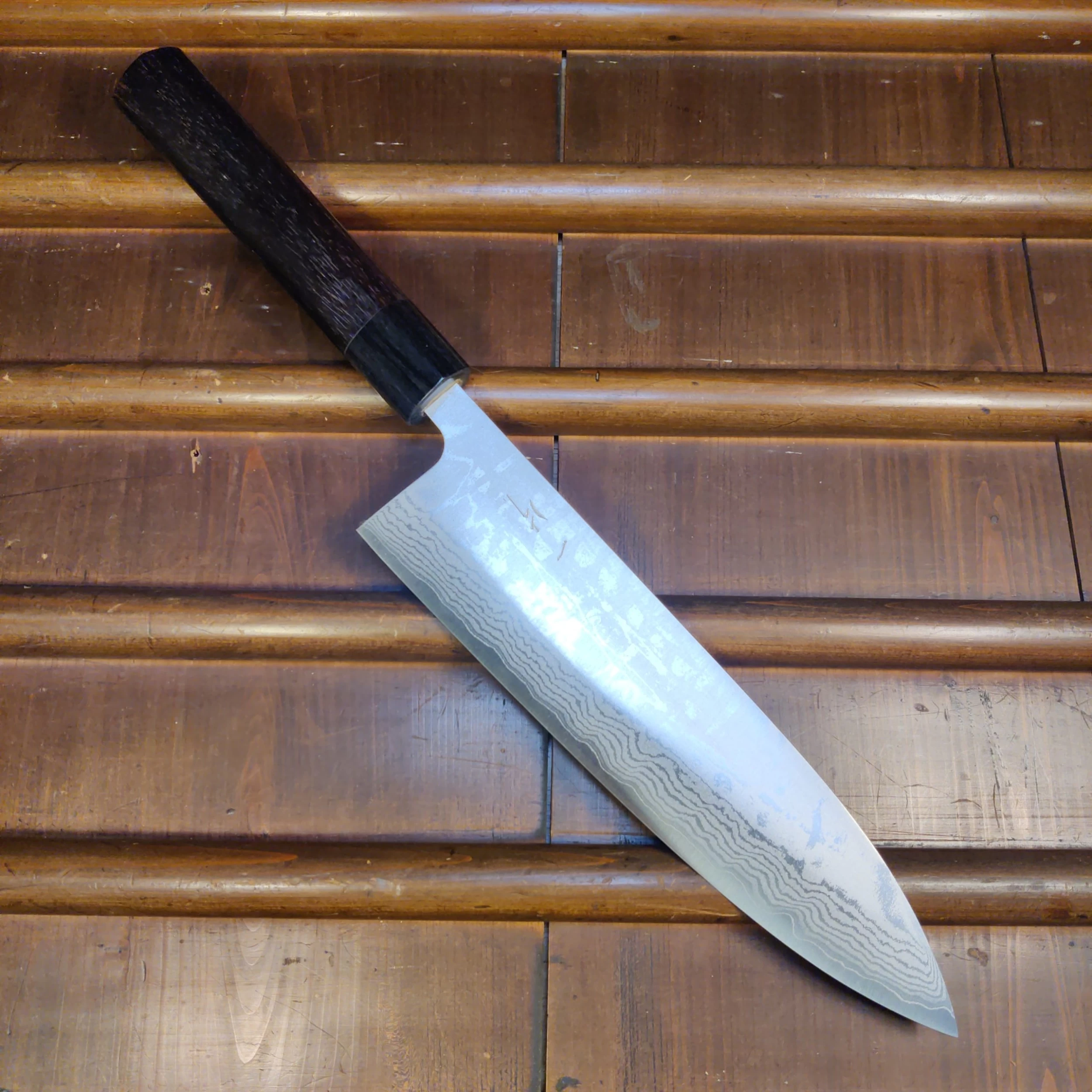 Hitohira Setsu Forged 210mm Gyuto VG-10 Damascus Rosewood 3 Hitohira Setsu Forged 210mm Gyuto VG-10 Damascus Rosewood