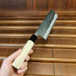 Kaji-bei 165mm Nakiri Iron Clad Shirogami 2 Kurouchi -Knife shop 1654205678991