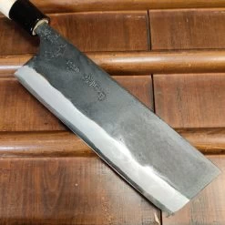 Kaji-bei 165mm Nakiri Iron Clad Shirogami 2 Kurouchi -Knife shop 1654205734709