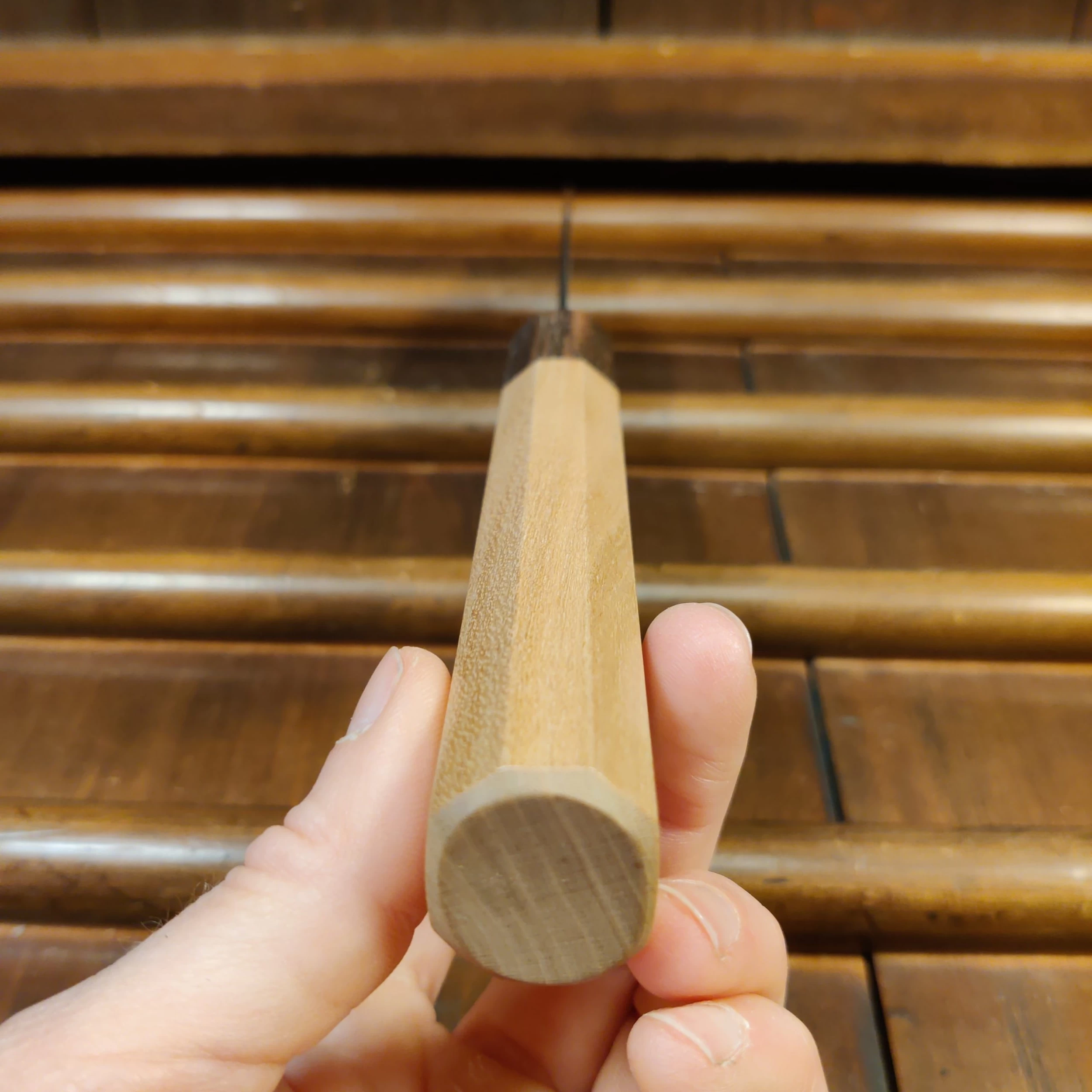 Hitohira Futana SB 170mm Santoku Aogami Super Migaki Cherry Wood 7 Hitohira Futana SB 170mm Santoku Aogami Super Migaki Cherry Wood - Image 5