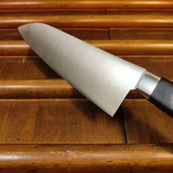 Ashi Hamono Ginga 180mm Santoku Swedish Stainless Western Handle With Saya -Knife shop 1654979633977