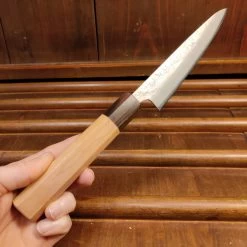 Hitohira Futana S3 135mm Petty Nashiji Cherry Wood -Knife shop 1656538619704