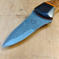 Alma Knife Co. Carolina Shucker - Red Palm | Gabon Ebony | Black/Orange G10 Liners -Knife shop 1668901709853