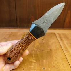 Alma Knife Co. Carolina Shucker - Red Palm | Gabon Ebony | Black/Orange G10 Liners -Knife shop 1668901750251