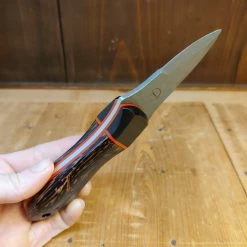Alma Knife Co. Carolina Shucker - Black Palm | Gabon Ebony | Red G10 Liners 13 Alma Knife Co. Carolina Shucker - Black Palm | Gabon Ebony | Red G10 Liners -Knife shop 1668902137198