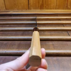 Kumokage 250mm Kiritsuke Sujihiki Aogami 2 Kurouchi Carbon Damascus Teak Horn -Knife shop 1671137848469