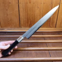 Yoshikazu Tanaka 240mm Sujihiki Shirogami 1 Damascus Ebony -Knife shop 1671144076144