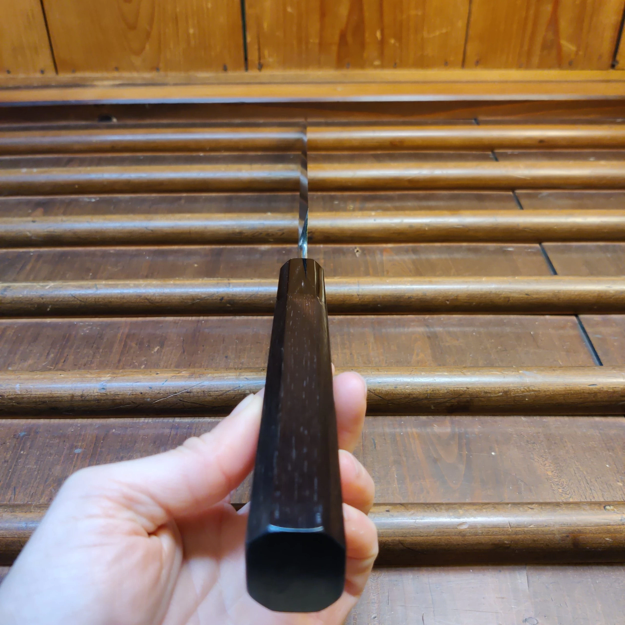 Hatsukokoro Nakagawa 300mm Yanagi Aogami 1 Damascus Ebony Buffalo Horn 7 Hatsukokoro Nakagawa 300mm Yanagi Aogami 1 Damascus Ebony Buffalo Horn - Image 5