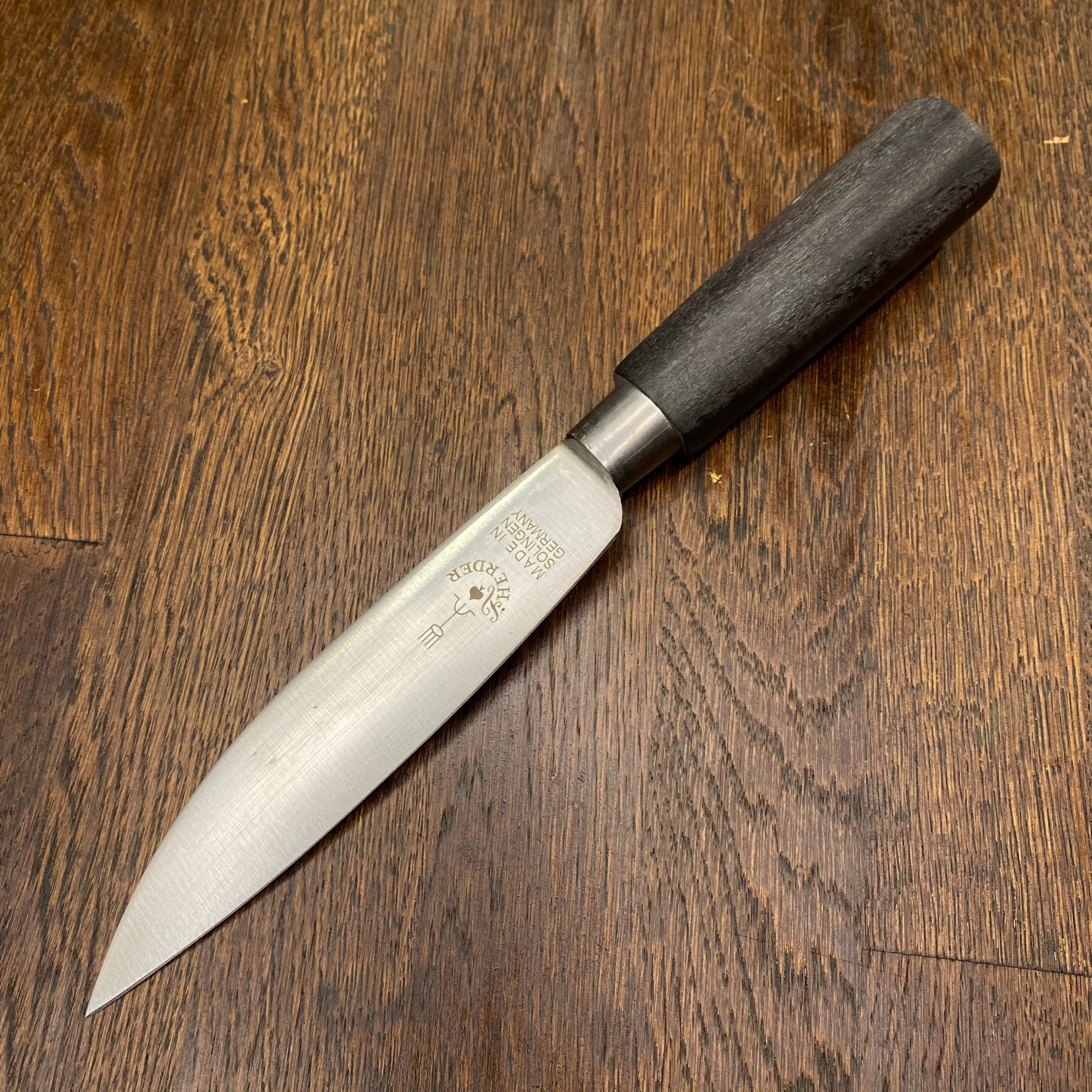Friedr Herder 5.5” Old Farmer’s Knife Carbon Steel Black Beech 3 Friedr Herder 5.5” Old Farmer’s Knife Carbon Steel Black Beech