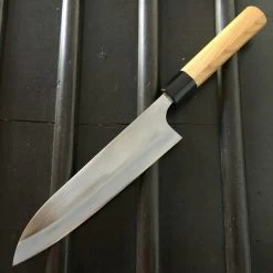 Gihei 210mm Gyuto ZDP189 Keyaki Handle 14 Gihei 210mm Gyuto ZDP189 Keyaki Handle -Knife shop 210mm gyuto zdp189 keyaki handle back