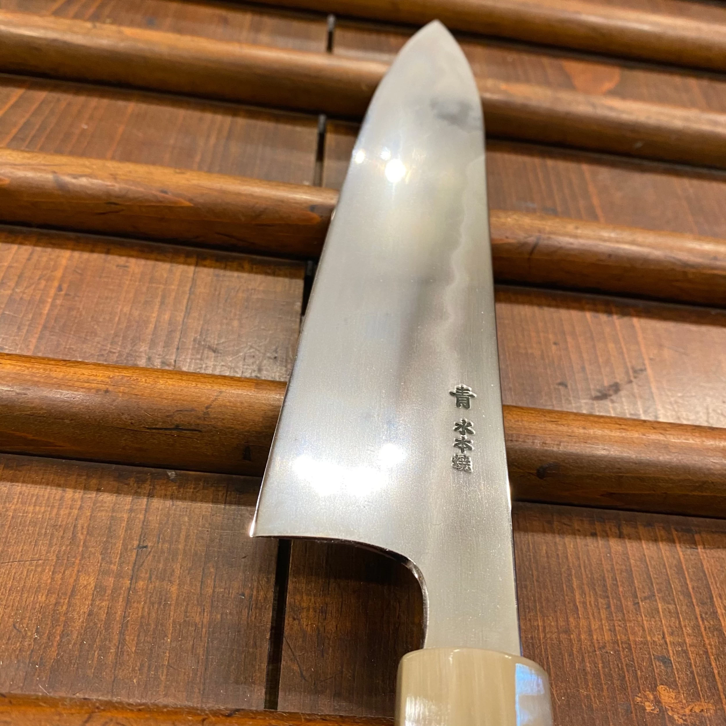 Hitohira Togashi Yohei 210mm Gyuto Aogami 2 Mizu Honyaki Kurokaki Persimmon 10 Hitohira Togashi Yohei 210mm Gyuto Aogami 2 Mizu Honyaki Kurokaki Persimmon - Image 8