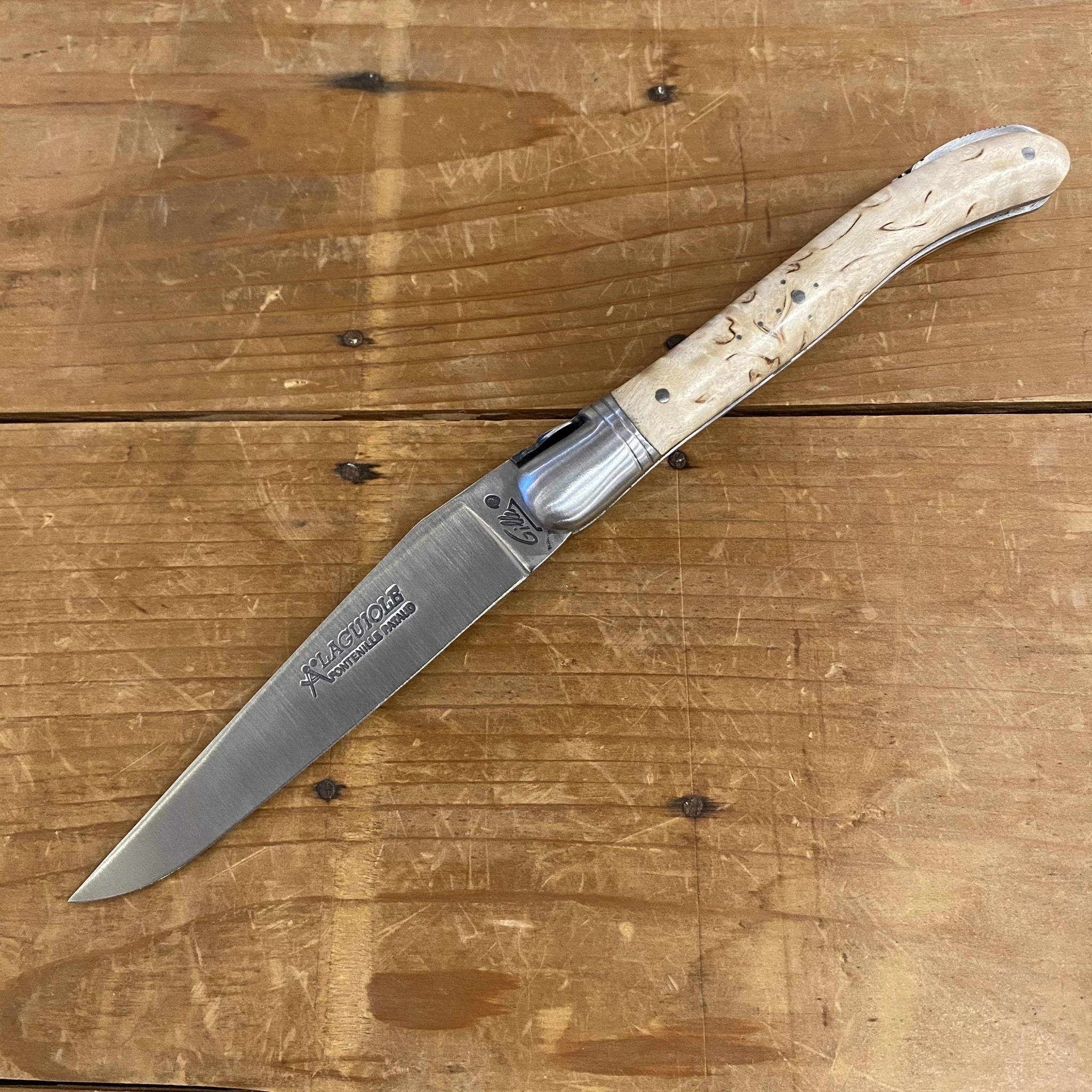 Fontenille Pataud Laguiole Nature 12cm Pocket Knife Curly Birch Lockback 3 Fontenille Pataud Laguiole Nature 12cm Pocket Knife Curly Birch Lockback