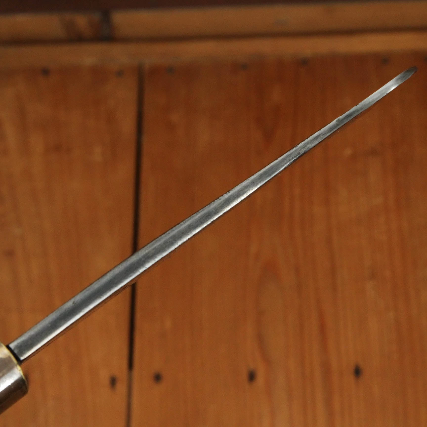 Vintage Antique 6" Cleaver Carbon 'Cast Steel No 1' Turned Handle Brass Ferrule - English? 8 Vintage Antique 6" Cleaver Carbon 'Cast Steel No 1' Turned Handle Brass Ferrule - English? - Image 6