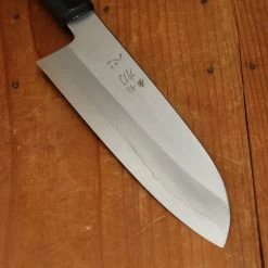 Hatsukokuro Nakagawa 170mm Santoku Ginsanko Ebony Handle -Knife shop 4 12 179