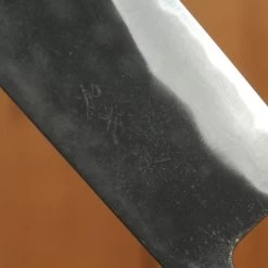 Kamo Shiro 180mm Nakiri Aogami Super Kurouchi Teak Horn -Knife shop 4 12 200