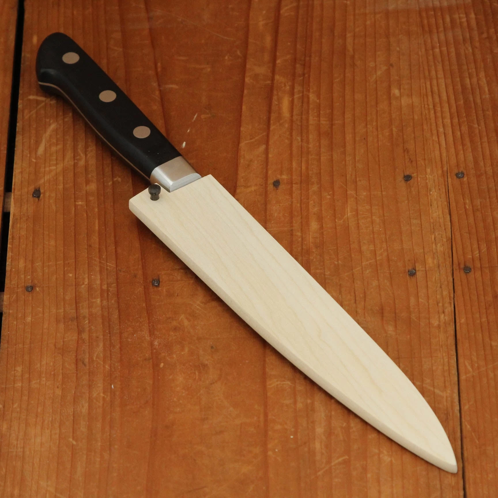 Ashi Hamono Ginga 180mm Petty Swedish Stainless Western Handle With Saya 4 Ashi Hamono Ginga 180mm Petty Swedish Stainless Western Handle With Saya - Image 2