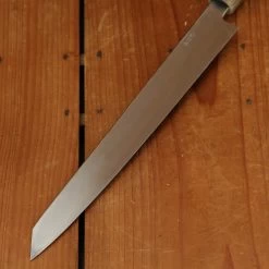 Hatsukokuro Nakagawa 270mm Kiritsuke Yanagi Shirogami 3 Abura Honyaki Ebony Blonde Buffalo Horn -Knife shop 4 17 357