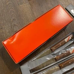 Windmühlenmesser New Vintage 4.25" Tomato Knife Round Tip Stainless Palisander 1960’s-70’s - Set Of 5 -Knife shop 4970BA52 FB9A 4BF5 B8BF 43ADDE90C6BF
