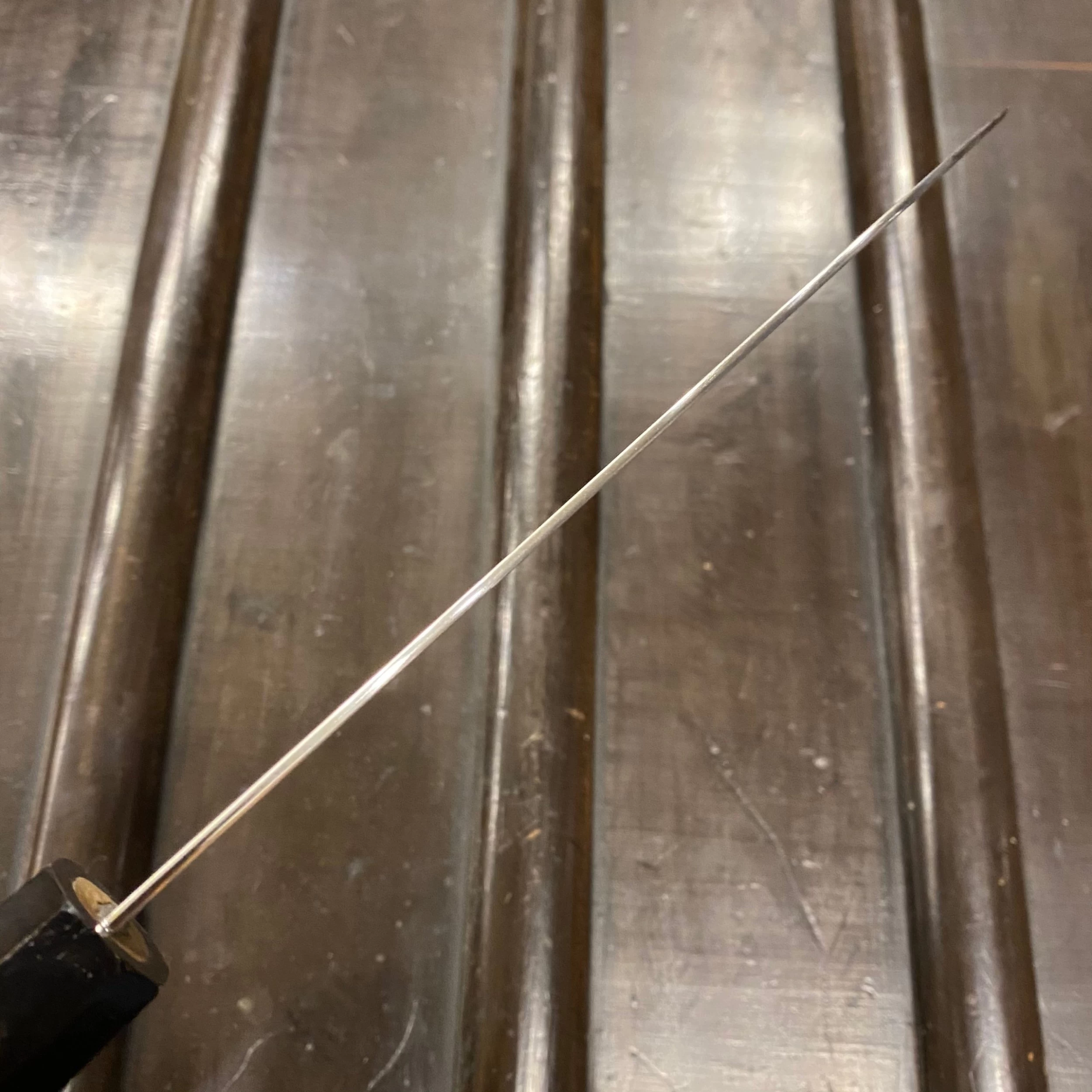 Ashi Hamono Ginga 180mm Wa-Santoku Swedish Stainless Ho Wood Horn Handle With Saya 5 Ashi Hamono Ginga 180mm Wa-Santoku Swedish Stainless Ho Wood Horn Handle With Saya - Image 3