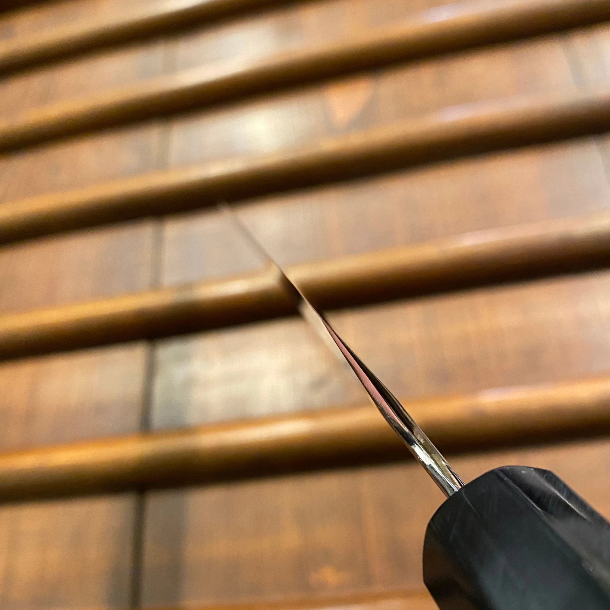 Hitohira Togashi 240mm Sujihiki Stainless Clad Shirogami 1 Ho Handle 6 Hitohira Togashi 240mm Sujihiki Stainless Clad Shirogami 1 Ho Handle - Image 4