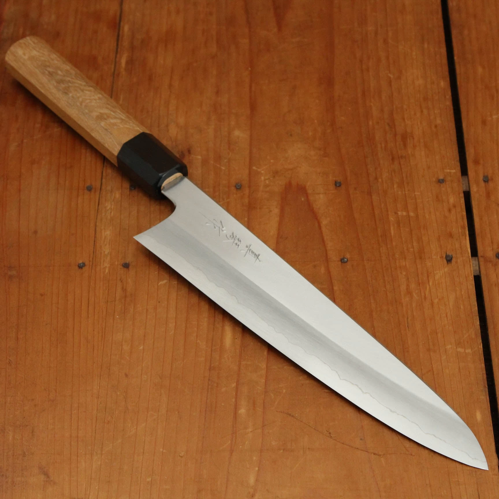 Makoto Tadokoro Marushin 240mm Gyuto Ginsanko Teak 3 Makoto Tadokoro Marushin 240mm Gyuto Ginsanko Teak
