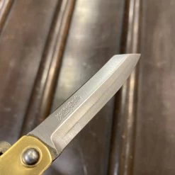 Higonokami 9cm Aogami 2 Steel Folding Knife Medium Brass Handle -Knife shop 63FE8502 8AA5 4C8E A676 C9B4CCF6A8A5