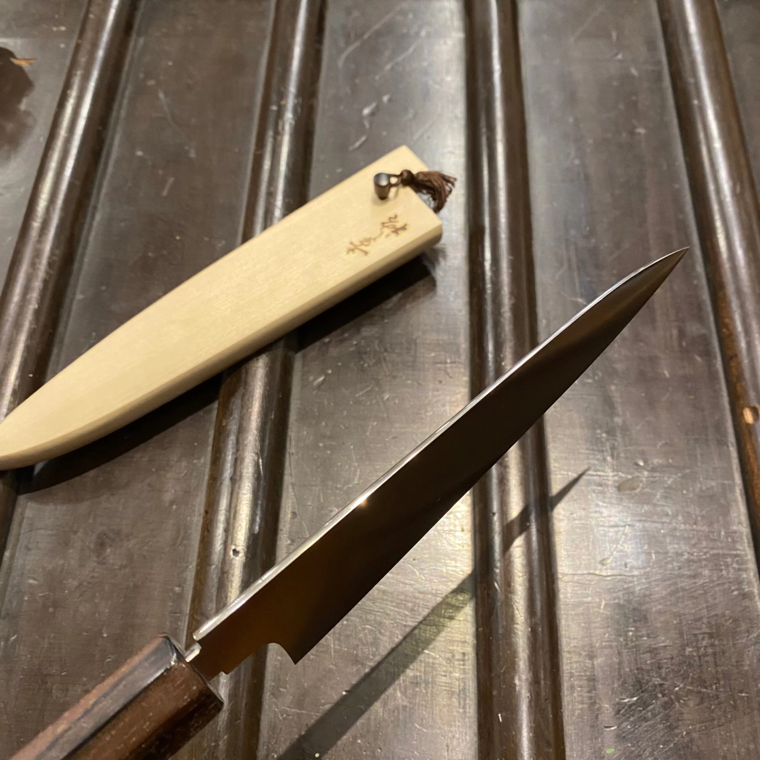 Konosuke Sakai HD2 150mm Wa Petty Oct Ho W Ebony Ferrule With Saya 5 Konosuke Sakai HD2 150mm Wa Petty Oct Ho W Ebony Ferrule With Saya - Image 3