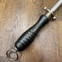 Friedr Herder 10 3/8” Round Sharpening Steel Wood Handle -Knife shop 6FA40E14 A1C3 417A A628 134E56515A65