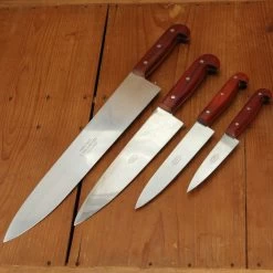 J Adams Carbon Steel Padauk 4 Knife Set
