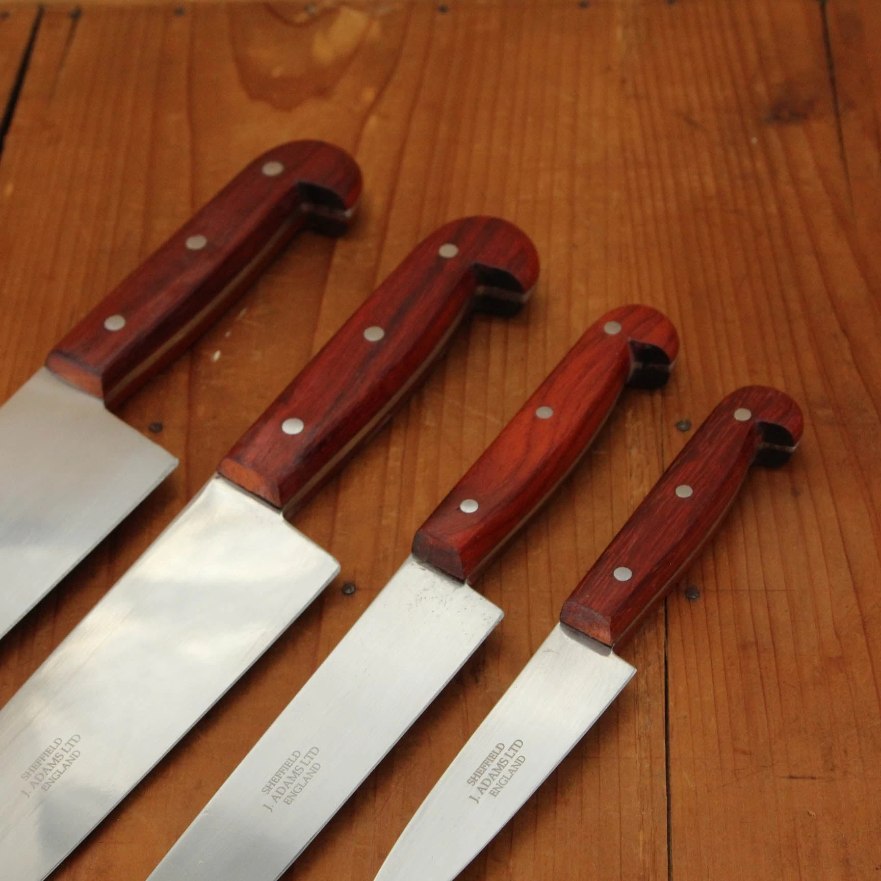 J Adams Carbon Steel Padauk 4 Knife Set 4 J Adams Carbon Steel Padauk 4 Knife Set - Image 2