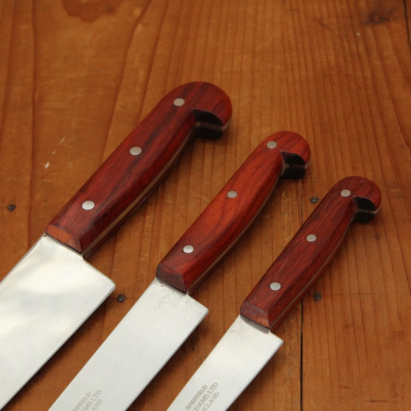 J Adams Carbon Steel Padauk 3 Knife Set 4 J Adams Carbon Steel Padauk 3 Knife Set - Image 2