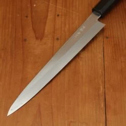 Hatsukokoro Nakagawa 240mm Sujihiki Ginsanko Ebony Black Buffalo Horn Handle -Knife shop 7 7 1129