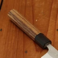Yoshikane Hamono 150mm Petty Shirogami 2 Nashiji Teak Handle -Knife shop 7 9 1174