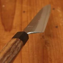 Yoshikane Hamono 150mm Petty Shirogami 2 Nashiji Teak Handle -Knife shop 7 9 1178
