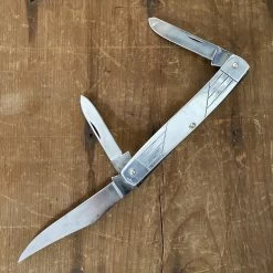 Vintage Robeson 4" Stockman Aluminum Handle Scales Unused