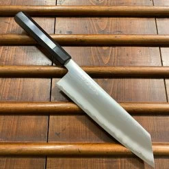 Sakai Kikumori Yugiri 225mm Kiritsuke Gyuto Stainless Clad Aogami 1 Ebony With Saya
