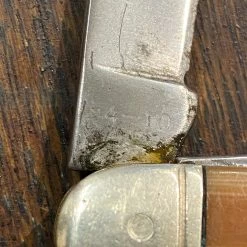 Vintage Powr-Kraft 4" Stockman Carbon Steel Blades Butterscotch Celluloid 1939-50s -Knife shop 7CEF362E 4270 4D1C 832A AE4FF691743F