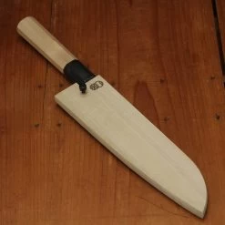 Sakai Kikumori Choyo 180mm Santoku Shirogami 2 With Saya -Knife shop 8 14 1436