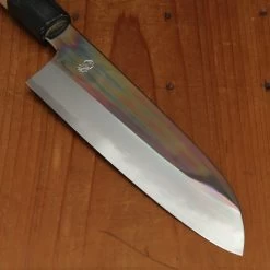 Sakai Kikumori Choyo 180mm Santoku Shirogami 2 With Saya -Knife shop 8 14 1438