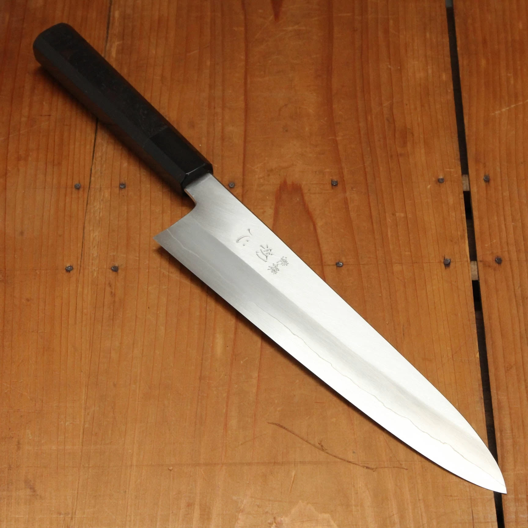 Hatsukokuro Nakagawa 240mm Gyuto Ginsanko Ebony Handle 3 Hatsukokuro Nakagawa 240mm Gyuto Ginsanko Ebony Handle