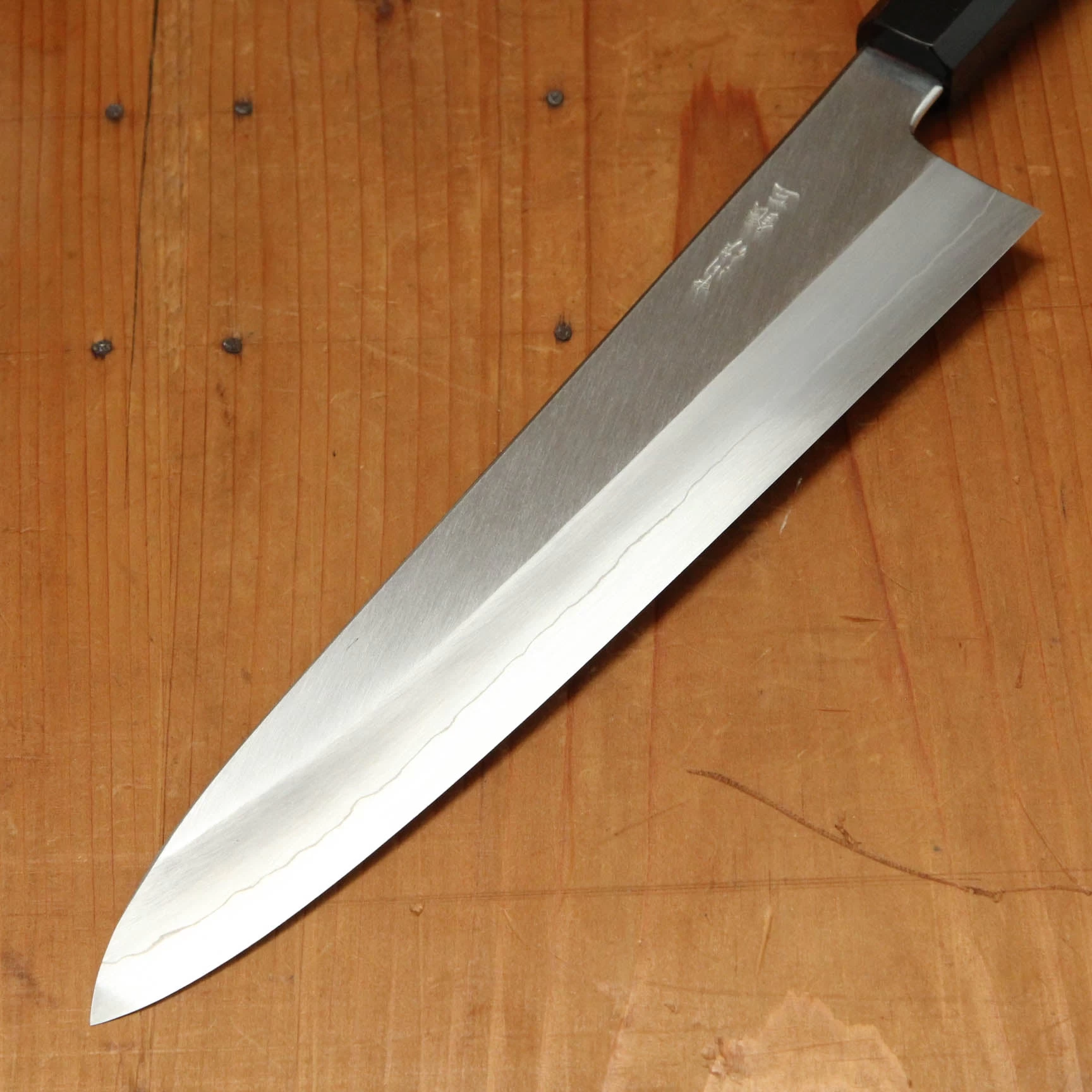 Hatsukokuro Nakagawa 240mm Gyuto Ginsanko Ebony Handle 6 Hatsukokuro Nakagawa 240mm Gyuto Ginsanko Ebony Handle - Image 4