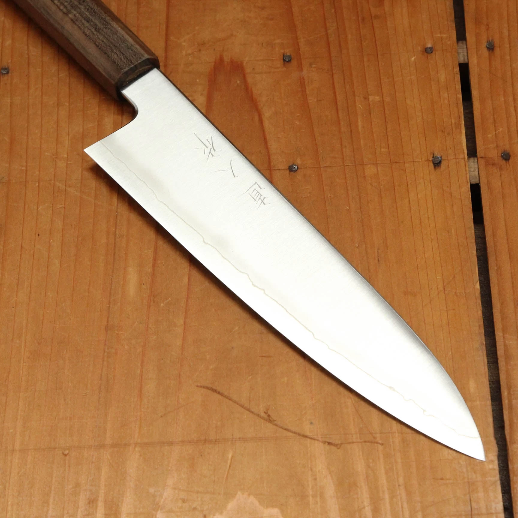 Myojin Riki Seisakusho 210mm Gyuto Cobalt Special Stainless Bubinga Handle 5 Myojin Riki Seisakusho 210mm Gyuto Cobalt Special Stainless Bubinga Handle - Image 3