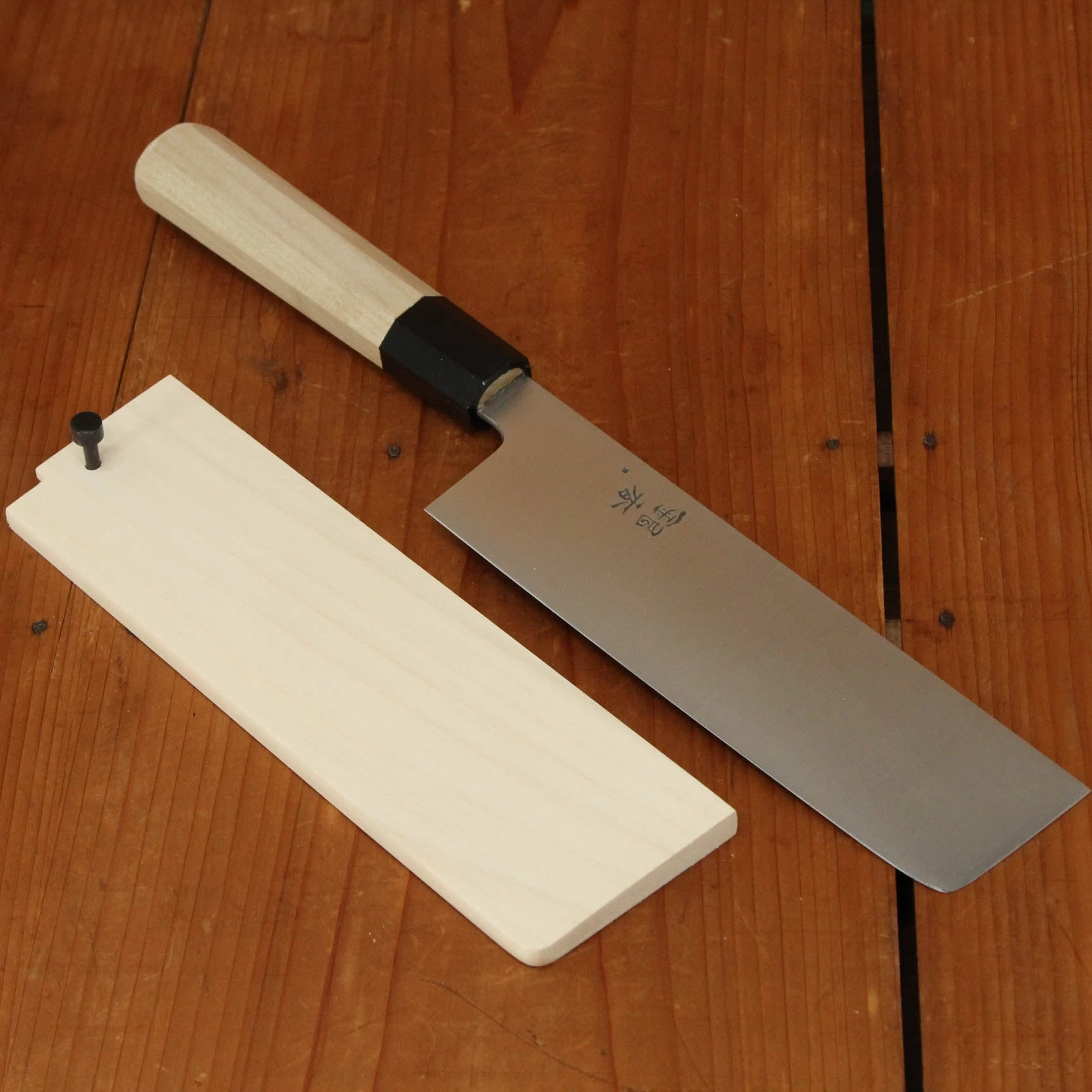 Ashi Hamono Ginga 180mm Wa-Nakiri Swedish Stainless With Saya 3 Ashi Hamono Ginga 180mm Wa-Nakiri Swedish Stainless With Saya