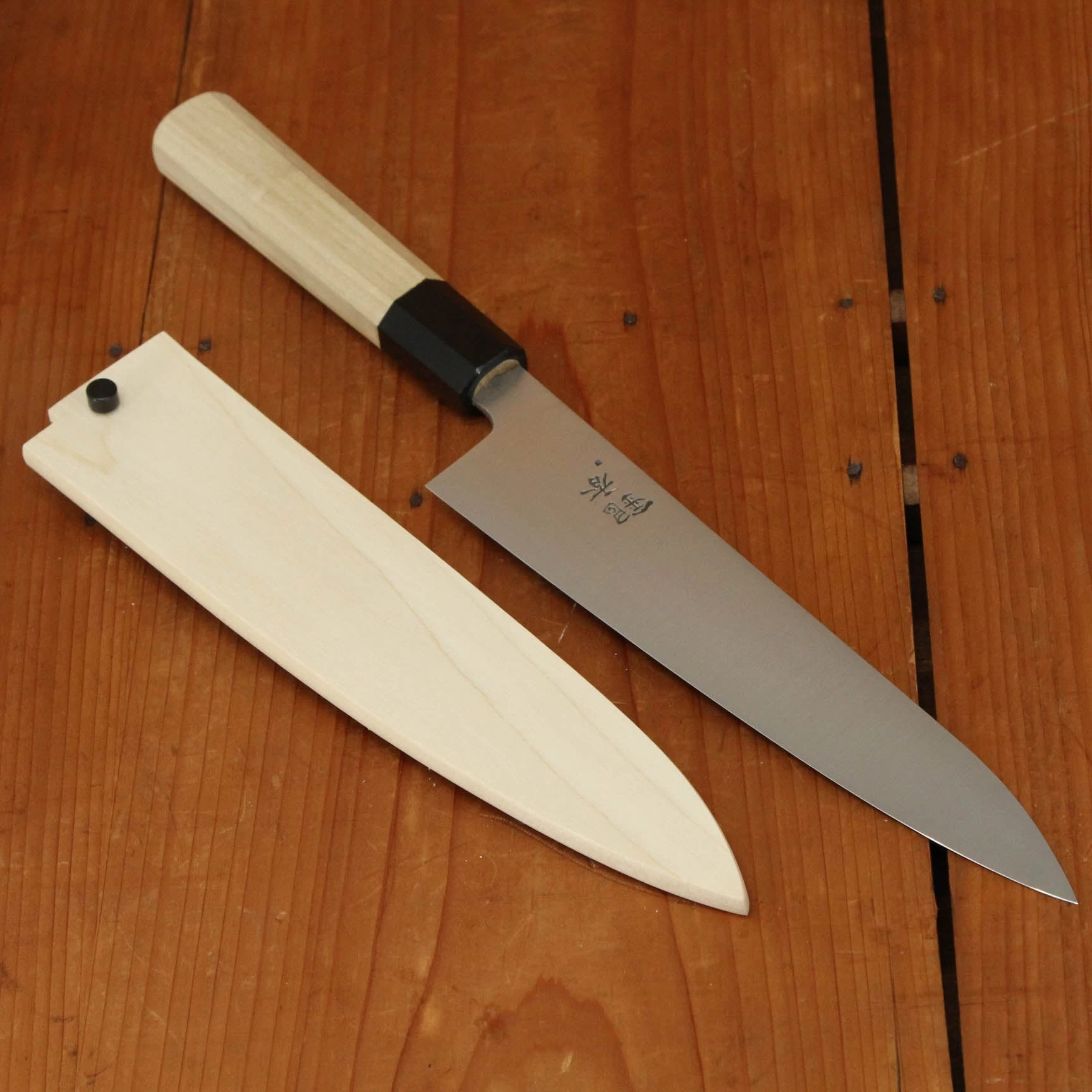 Ashi Hamono Ginga 210mm Wa-Gyuto Swedish Stainless With Saya 3 Ashi Hamono Ginga 210mm Wa-Gyuto Swedish Stainless With Saya