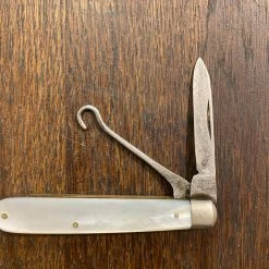 Vintage Hibbard Spencer & Bartlett 2 5/8" Pen Knife W Button Hook MOP 1855- 1960 (1920's Or Older?) -Knife shop 8FAAB00D DA01 46C7 ABC1 FD89BC3FC12C