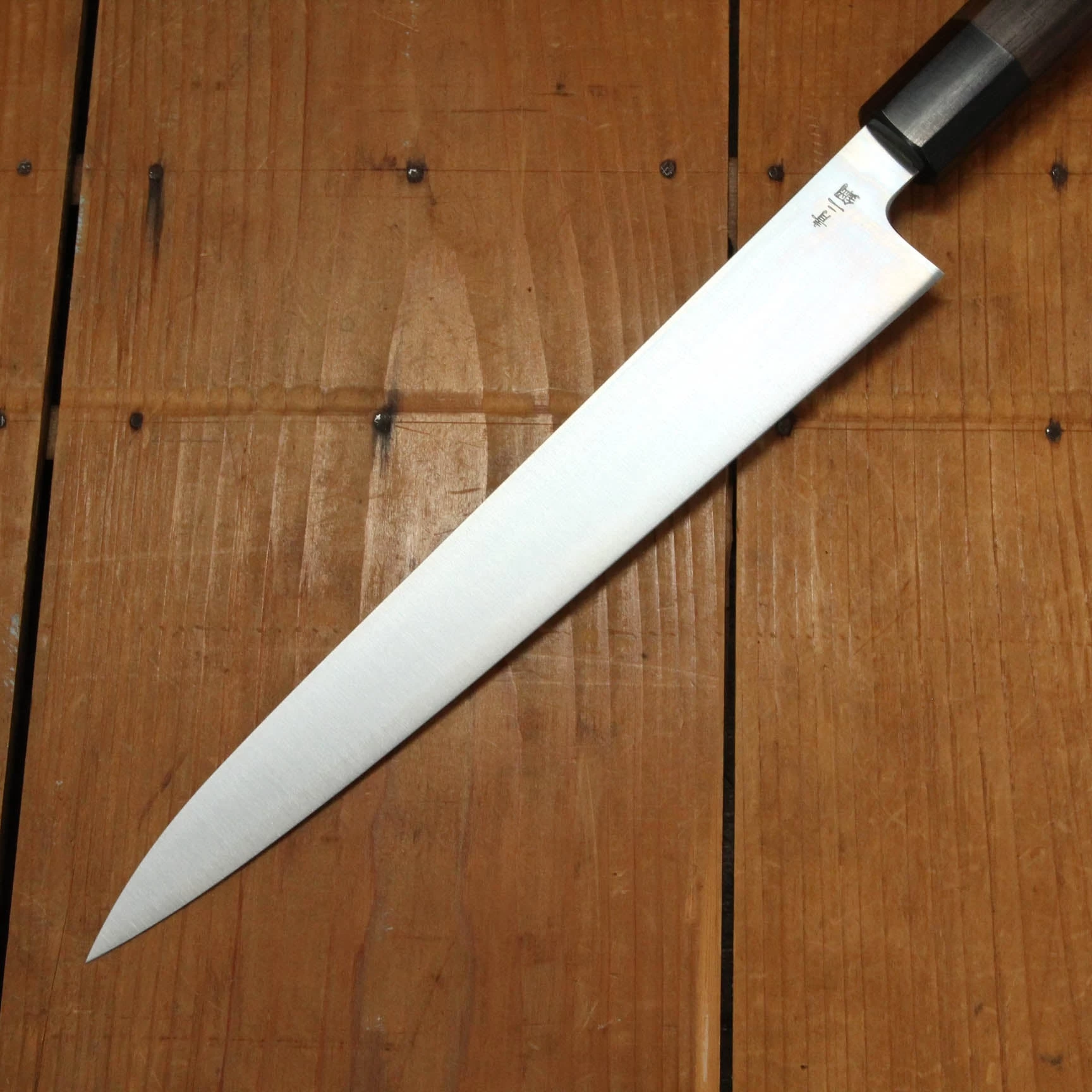 Takada No Hamono HH 240mm Sujihiki Aogami 2 Octagonal Rosewood Handle 6 Takada No Hamono HH 240mm Sujihiki Aogami 2 Octagonal Rosewood Handle - Image 4