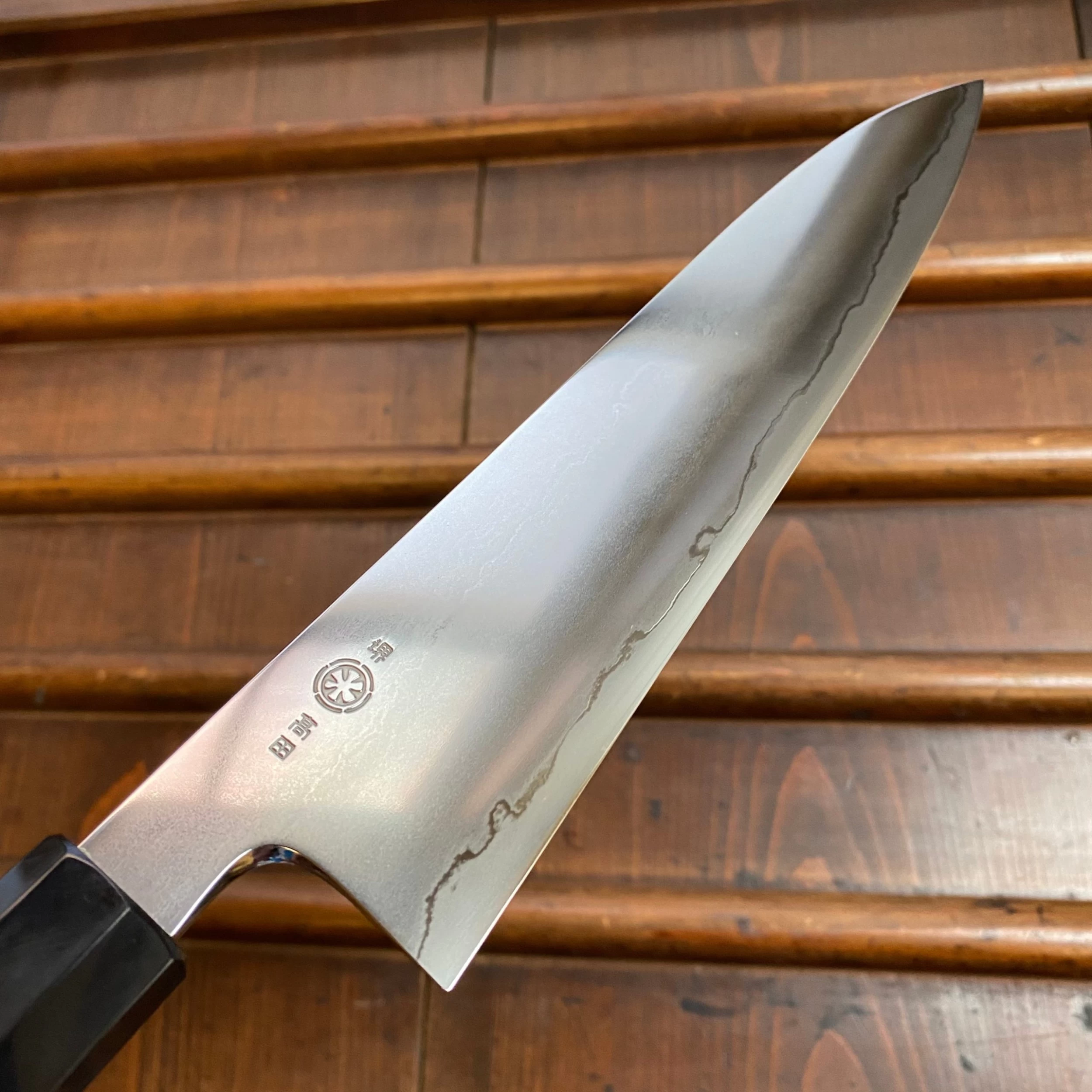 Takada No Hamono 210mm Gyuto Ginsanko Stainless Suiboku Finish Octagonal Ho & Horn Handle 5 Takada No Hamono 210mm Gyuto Ginsanko Stainless Suiboku Finish Octagonal Ho & Horn Handle - Image 3